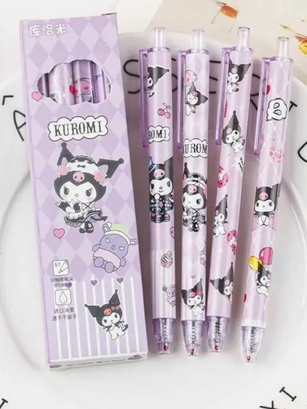 Kuromi 4pk Retractable Gel Pens